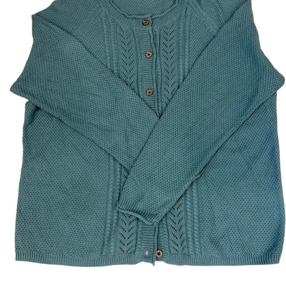 Coldwater Creek cardigan grandmacore button up oversized basic knit sweater - Picture 1 of 16
